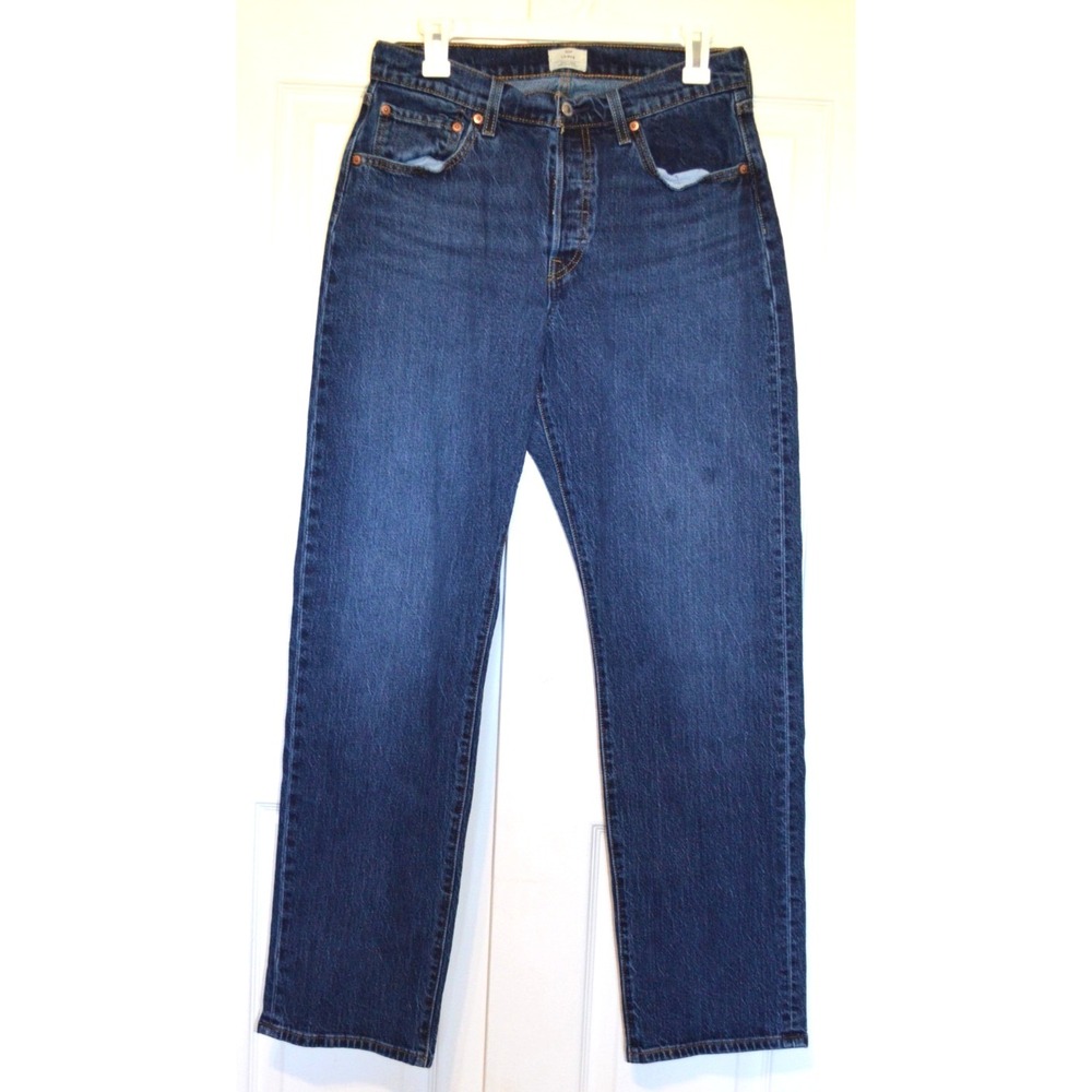 Levi's Straight Leg Jeans in Dark Blue Denim